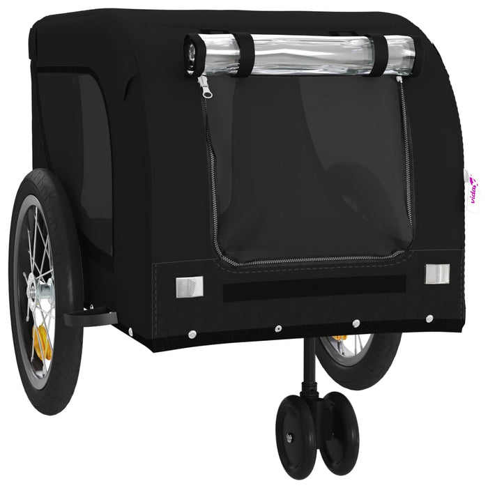 Pet Bike Trailer Black Oxford Fabric and Iron