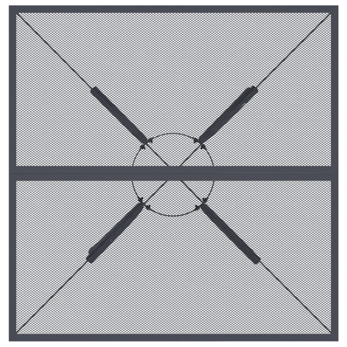 Градинска Маса Антрацит 80x80x72,5 см Стоманена мрежа