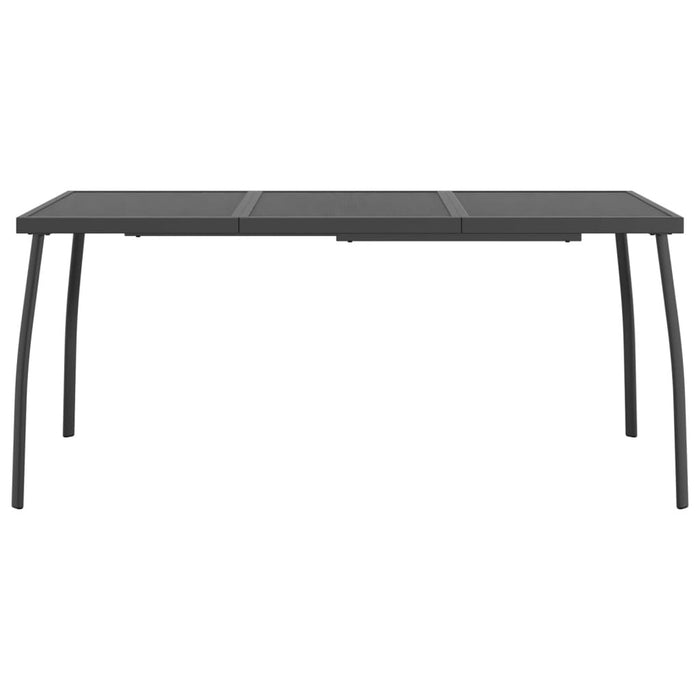 Garden Table Anthracite 165x80x72 cm Steel Mesh