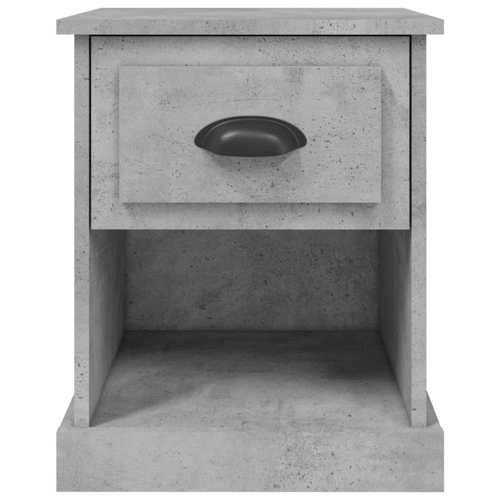 Noptiera 2 buc Beton Gri 39x39x47,5 cm Lemn de inginerie