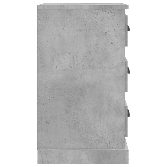 Noptiera Gri Beton 39x39x67 cm Lemn de Inginerie