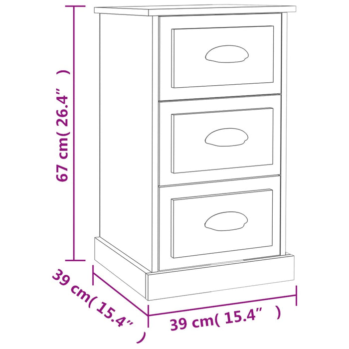 Noptiera Gri Beton 39x39x67 cm Lemn de Inginerie