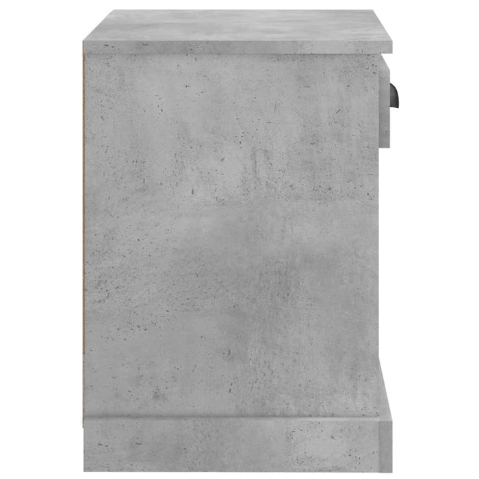 Noptiera 2 buc Gri Beton 43x36x50 cm