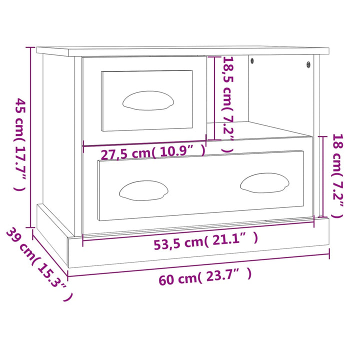 Noptiera Gri Beton 60x39x45 cm