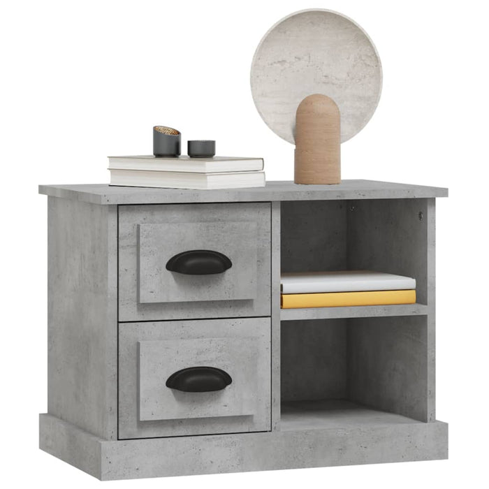 Bedside Cabinet Concrete Grey 60x35.5x45 cm