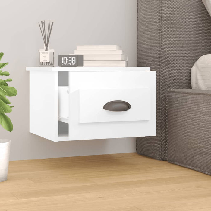 Wall-mounted Bedside Cabinet White 41.5x36x28cm