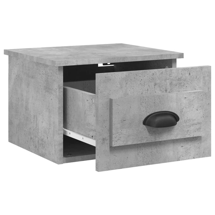 Wall-mounted Bedside Cabinets 2 pcs Concrete Grey 41.5x36x28cm