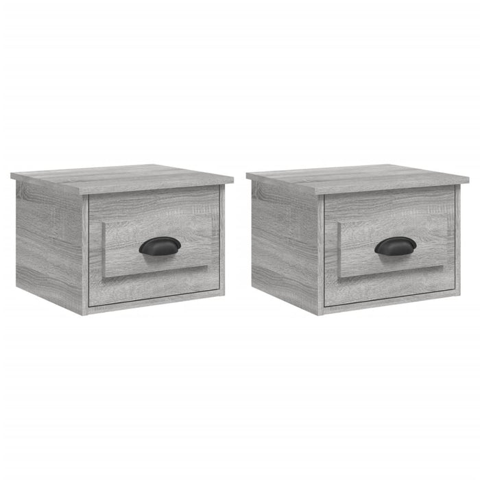 Wall-mounted Bedside Cabinets 2 pcs Grey Sonoma 41.5x36x28cm