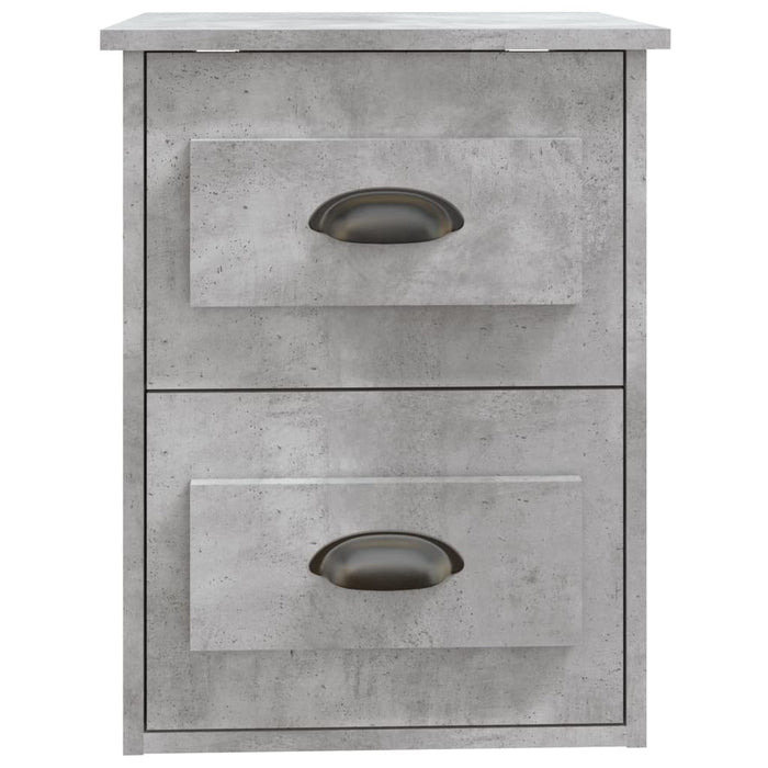 Wall-mounted Bedside Cabinets 2 pcs Concrete Grey 41.5x36x53cm