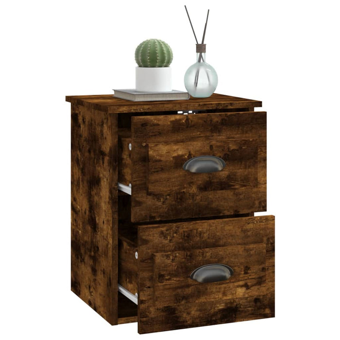 Wall-mounted Bedside Cabinets 2 pcs Smoked Oak 41.5x36x53cm