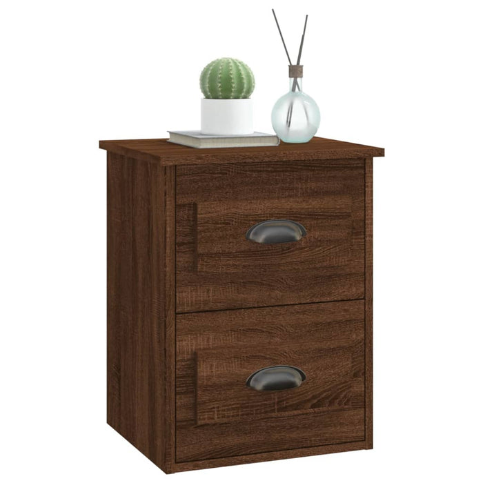 Wall-mounted Bedside Cabinets 2 pcs Brown Oak 41.5x36x53cm