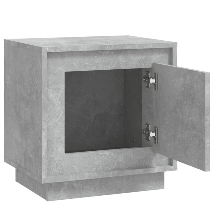 Noptiera Gri Beton 44x35x45 cm Lemn de Inginerie