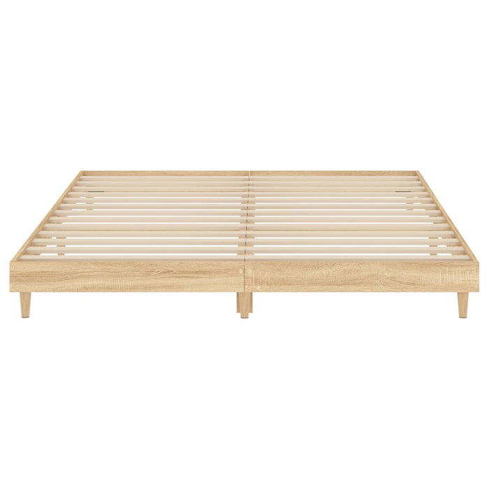 Bed Frame without Mattress Sonoma Oak 200x200 cm Engineered Wood