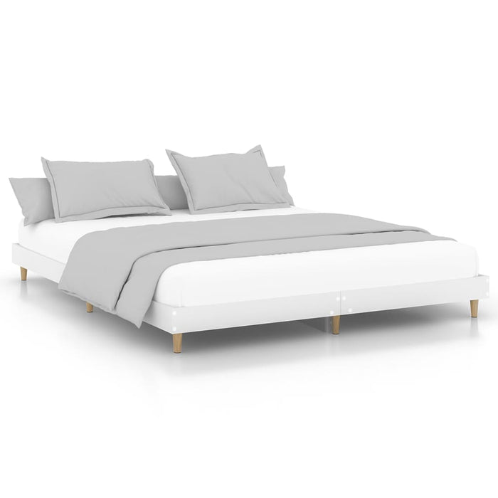 Bed Frame without Mattress White 180x200 cm Super King Engineered Wood