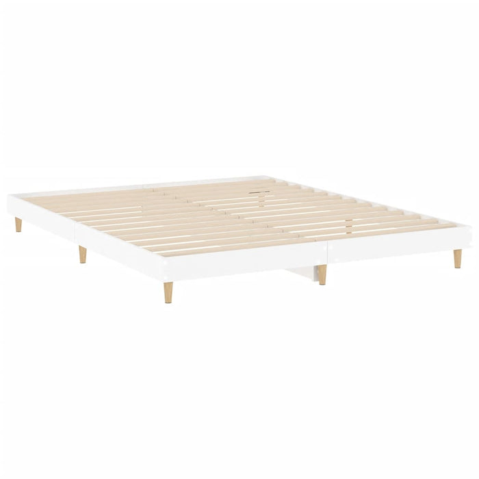 Bed Frame without Mattress White 180x200 cm Super King Engineered Wood