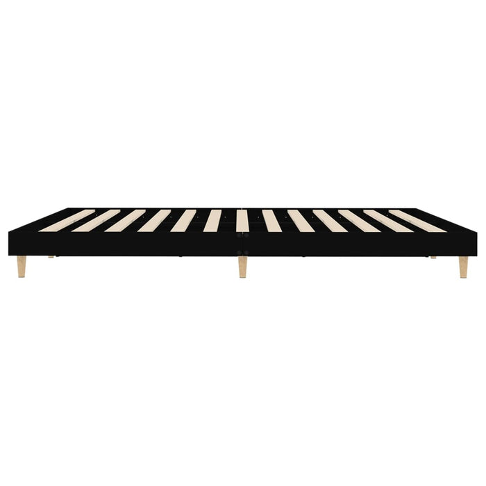 Bed Frame without Mattress Black 180x200 cm Super King Engineered Wood