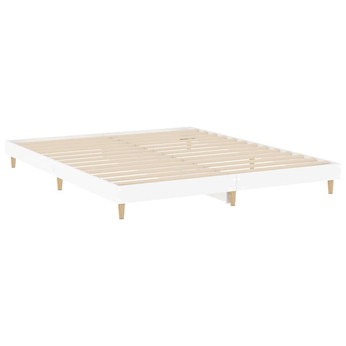 Bed Frame without Mattress White 140x200 cm Engineered Wood