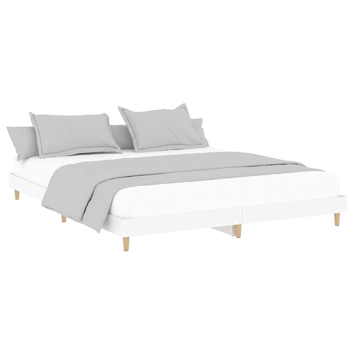 Bed Frame without Mattress White 120x200 cm Engineered Wood