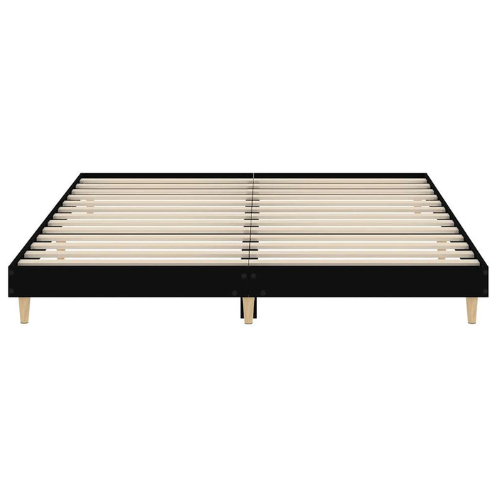 Bed Frame without Mattress Black 120x200 cm Engineered Wood