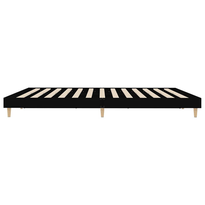 Bed Frame without Mattress Black 120x200 cm Engineered Wood