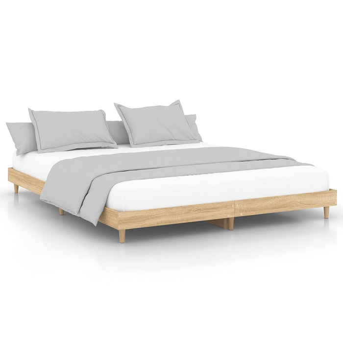 Bed Frame without Mattress Sonoma Oak 120x200 cm Engineered Wood