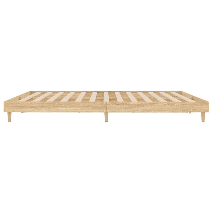 Bed Frame without Mattress Sonoma Oak 120x200 cm Engineered Wood