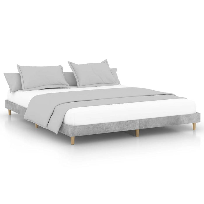 Bed Frame without Mattress Concrete Grey 120x200 cm