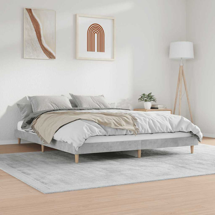 Bed Frame without Mattress Concrete Grey 120x200 cm