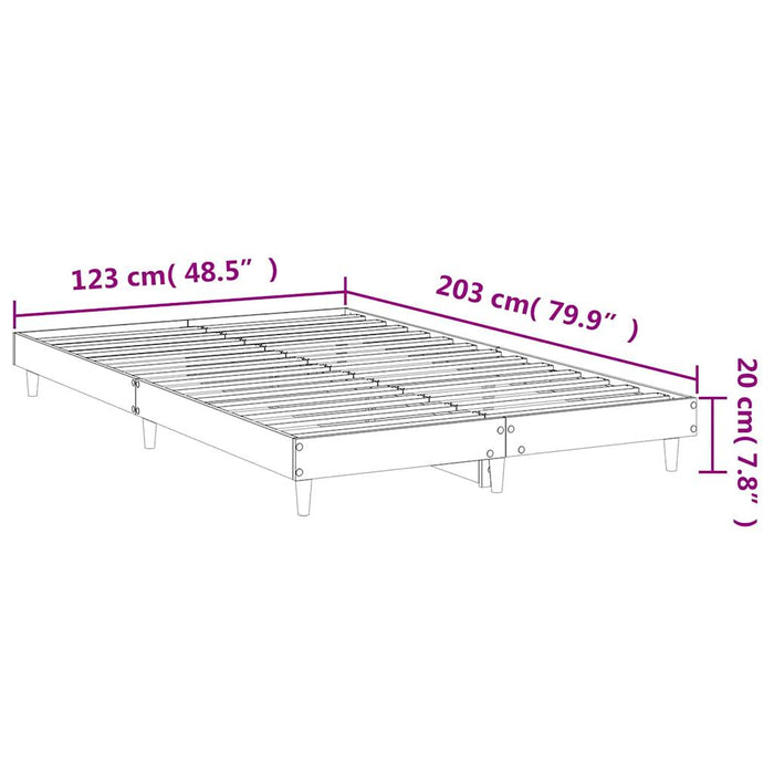 Bed Frame without Mattress Concrete Grey 120x200 cm