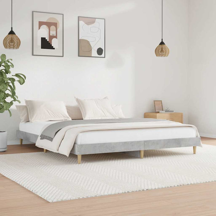 Bed Frame without Mattress Concrete Grey 120x200 cm