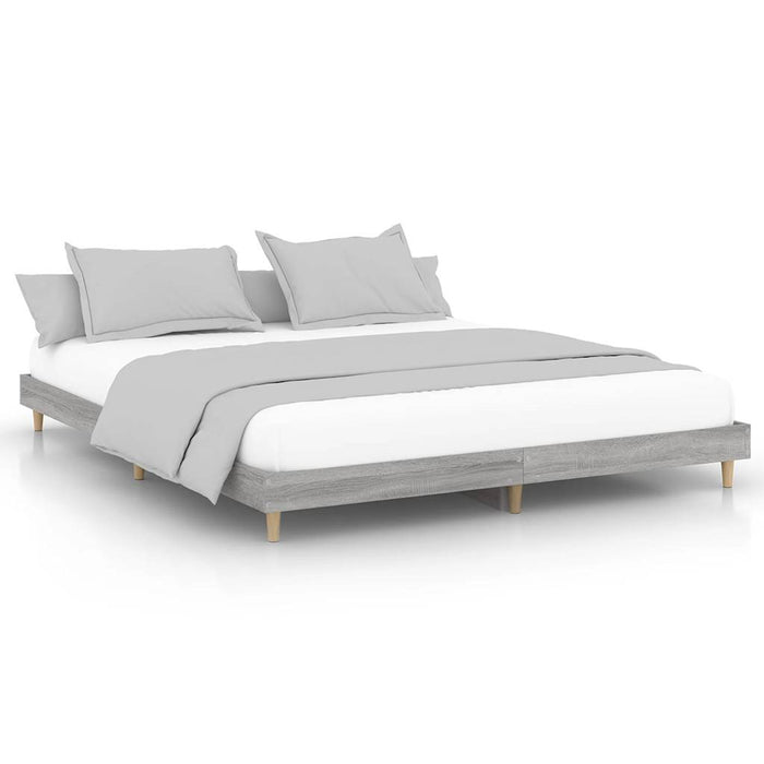 Bed Frame without Mattress Grey Sonoma 120x200 cm Engineered Wood