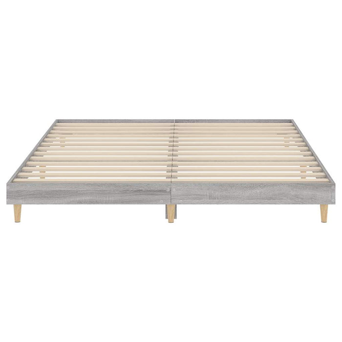 Bed Frame without Mattress Grey Sonoma 120x200 cm Engineered Wood