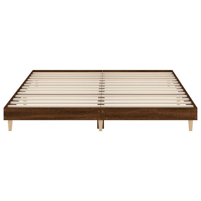 Bed Frame without Mattress Brown Oak 120x200 cm Engineered Wood