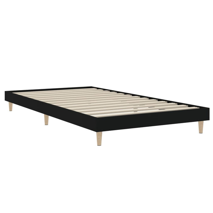 Bed Frame without Mattress Black 100x200 cm Engineered Wood