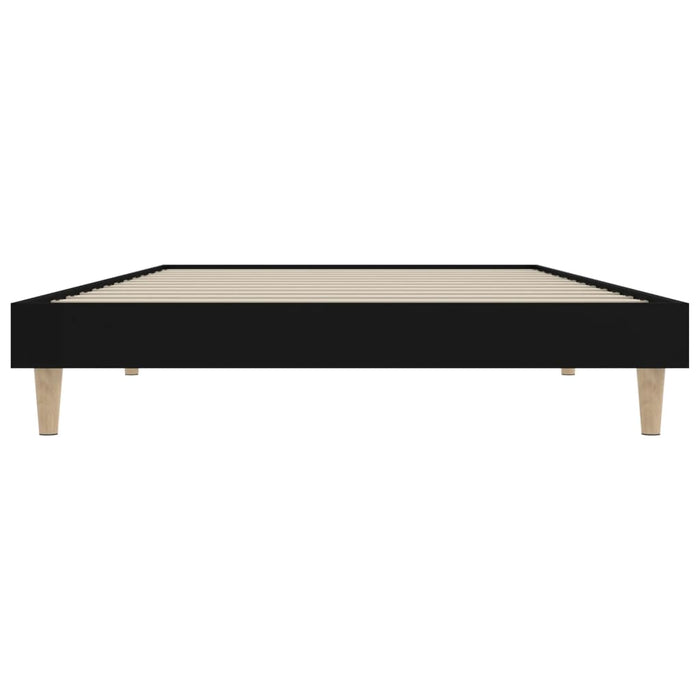 Bed Frame without Mattress Black 100x200 cm Engineered Wood