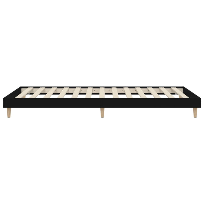 Bed Frame without Mattress Black 100x200 cm Engineered Wood