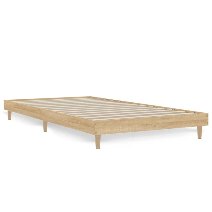 Bed Frame without Mattress Sonoma Oak 100x200 cm Engineered Wood