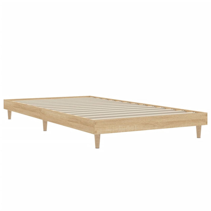 Bed Frame without Mattress Sonoma Oak 100x200 cm Engineered Wood