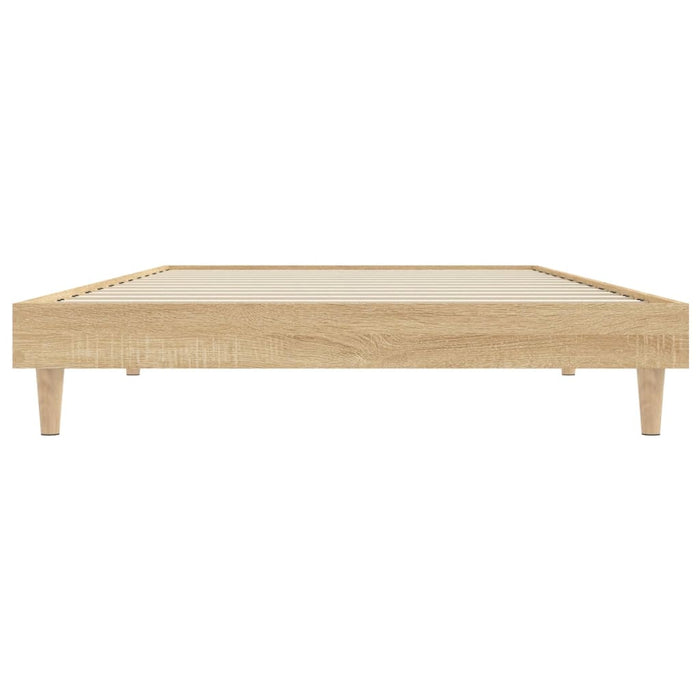 Bed Frame without Mattress Sonoma Oak 100x200 cm Engineered Wood