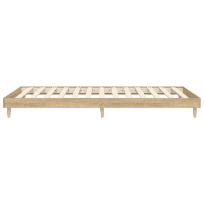 Bed Frame without Mattress Sonoma Oak 100x200 cm Engineered Wood