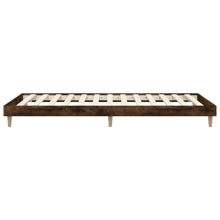 Bed Frame without Mattress Smoked Oak 90x200 cm Engineered Wood