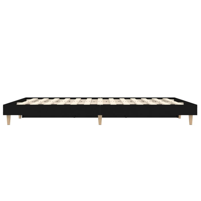 Bed Frame without Mattress Black 135x190 cm Double Engineered Wood