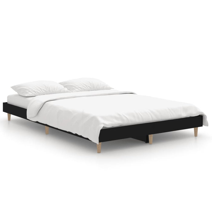 Bed Frame without Mattress Black 120x190 cm Small Double Engineered Wood