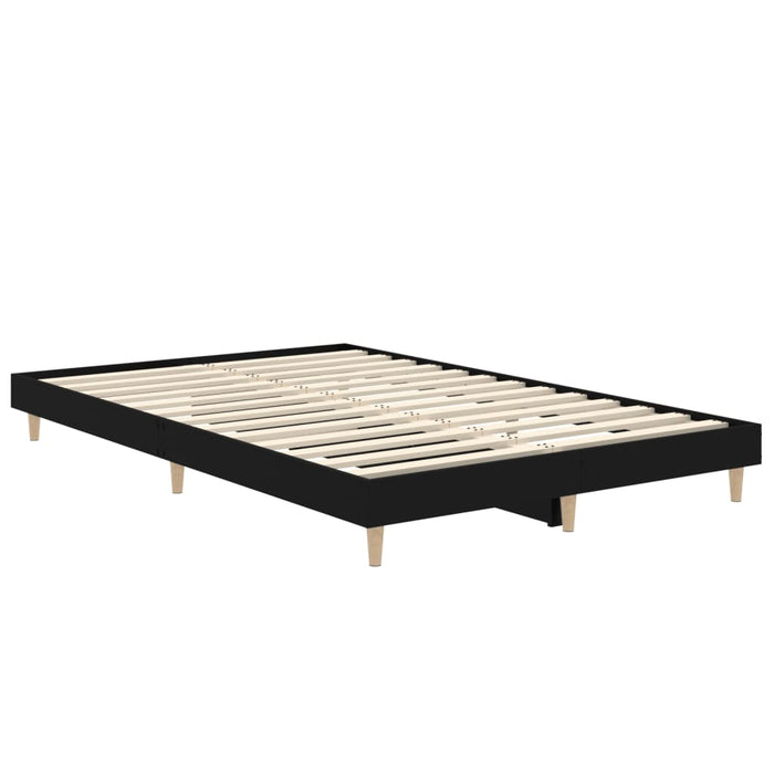 Bed Frame without Mattress Black 120x190 cm Small Double Engineered Wood