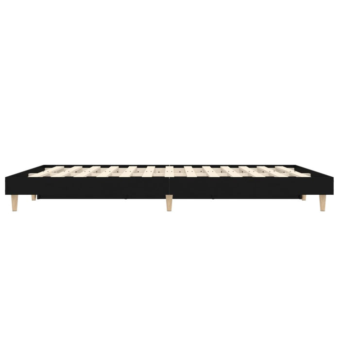 Bed Frame without Mattress Black 120x190 cm Small Double Engineered Wood