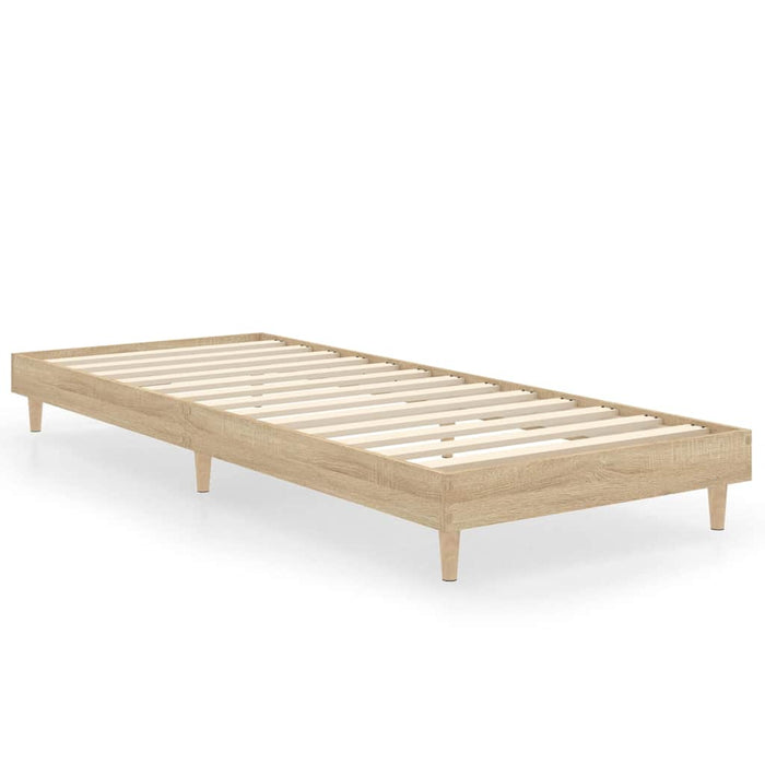 Bed Frame without Mattress Sonoma Oak 75x190 cm Small Single Engineered Wood