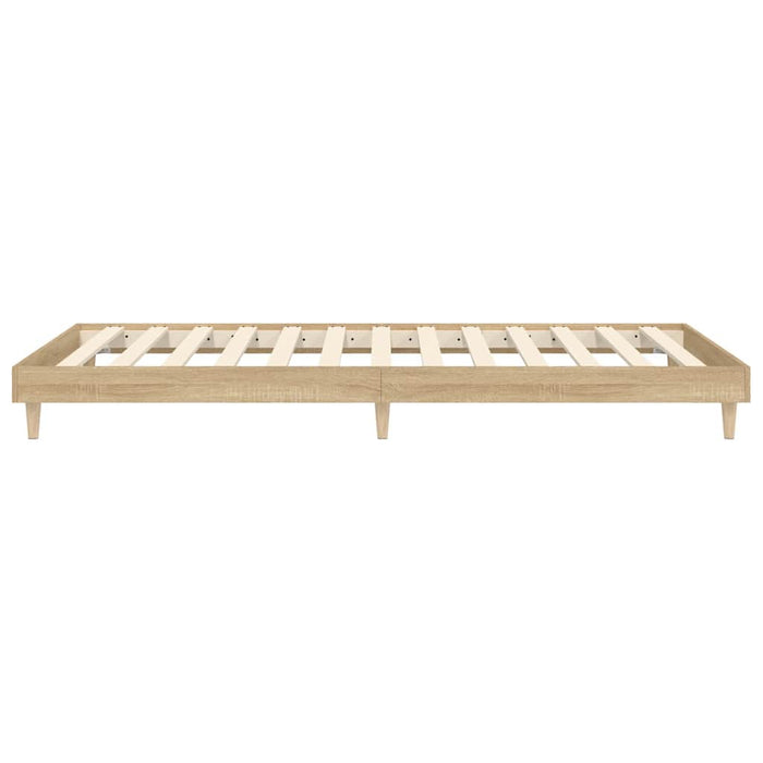 Bed Frame without Mattress Sonoma Oak 75x190 cm Small Single Engineered Wood