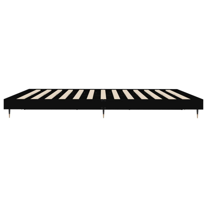 Bed Frame without Mattress Black 200x200 cm Engineered Wood