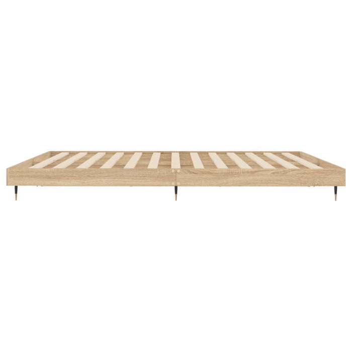 Bed Frame without Mattress Sonoma Oak 200x200 cm Engineered Wood