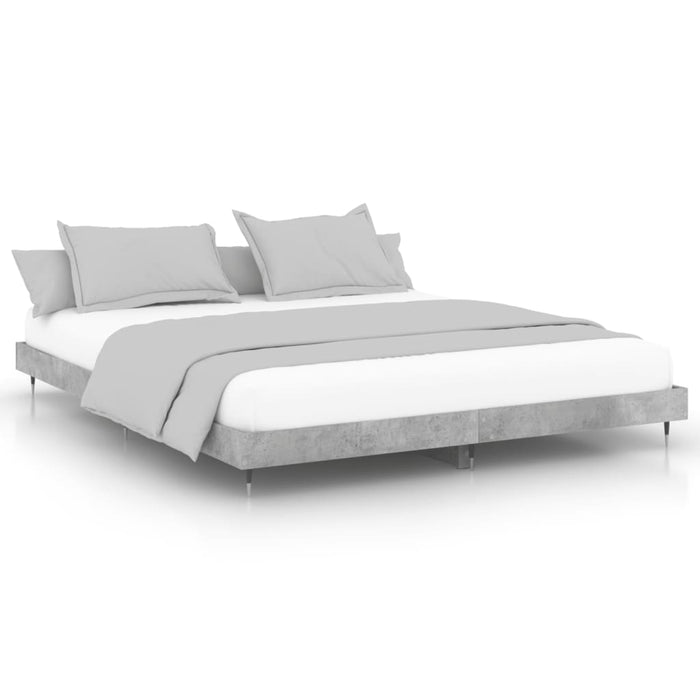 Bed Frame without Mattress Concrete Grey 200x200 cm